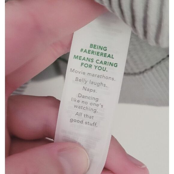 Aerie High Neck Ribbed Grey Bra Top Size Extra Large - Picture 3 of 6